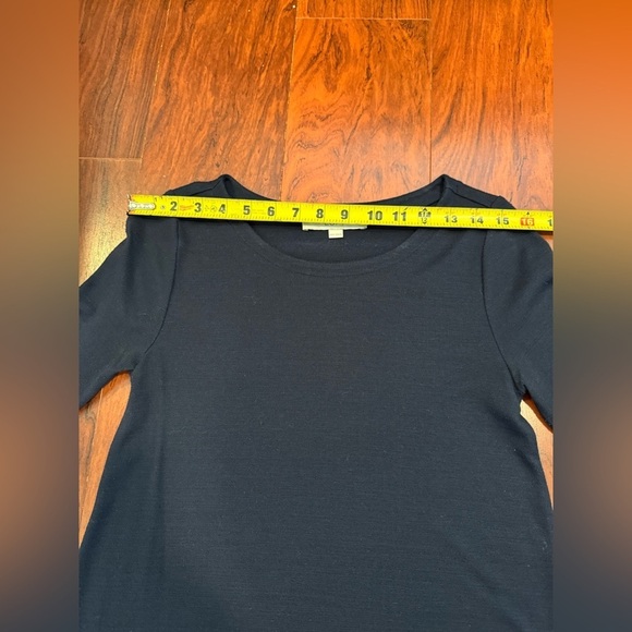 Blue Shirt with Floral Hem - Picture 4 of 6